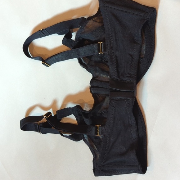Victoria's Secret Very Sexy Unlined Balconet Sheer Black Bra Size 32DD - Picture 9 of 9